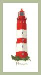 Leuchtturm Amrum - Höhe: 97  Kreuze - Breite: 35 Kreuze