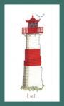 Leuchtturm List Ost (Sylt)  - Höhe: 85 Kreuze- Breite: 38 Kreuze
